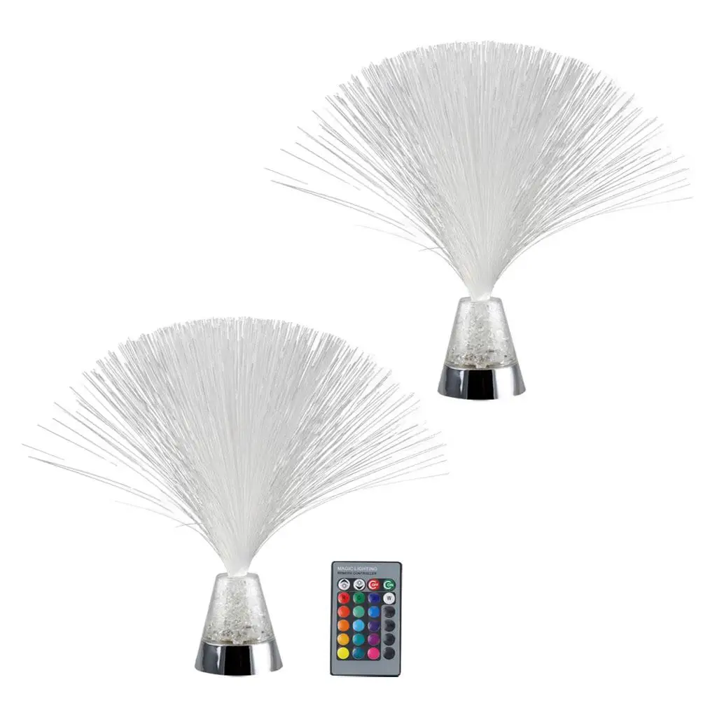 

Color Changing LED Fiber Optic Lamp Battery Operated for Table Light Xmas Decoration