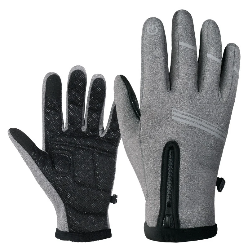 

Winter Cycling Gloves Thermal Warm Windproof Bike Gloves Full Finger Press Screen Gloves for Sport Ski