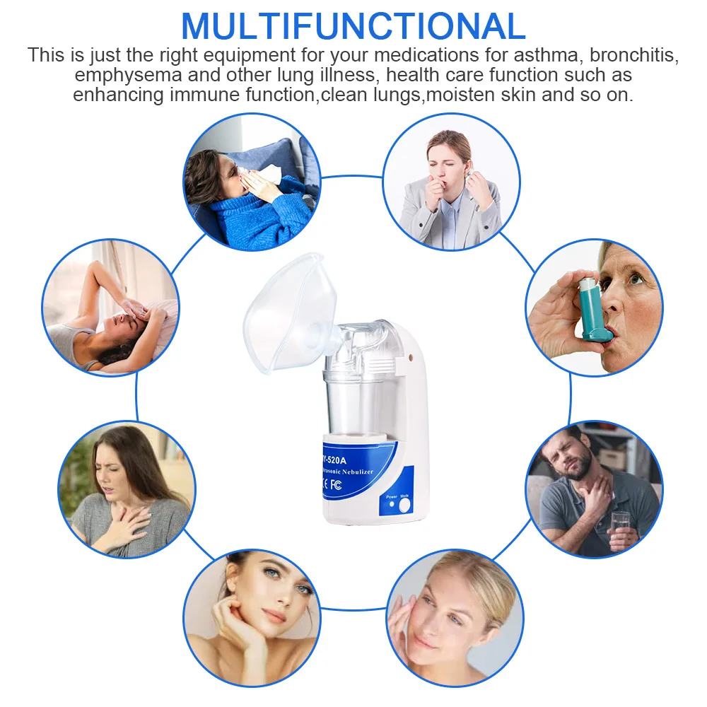 

Mini Portable Nebulizer Handheld Inhaler Nebulizer For Kids Adult Atomizer Nebulizador Multifunctional Ultrasonic Nebulizer