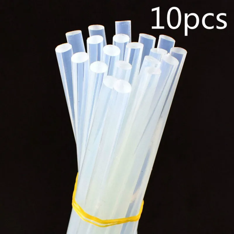 

10pcs Hot Melt Glue Sticks 7mm/ 11mm diamter 190/ 160mm Length For Electric Glue Gun Craft Album Repair Tools