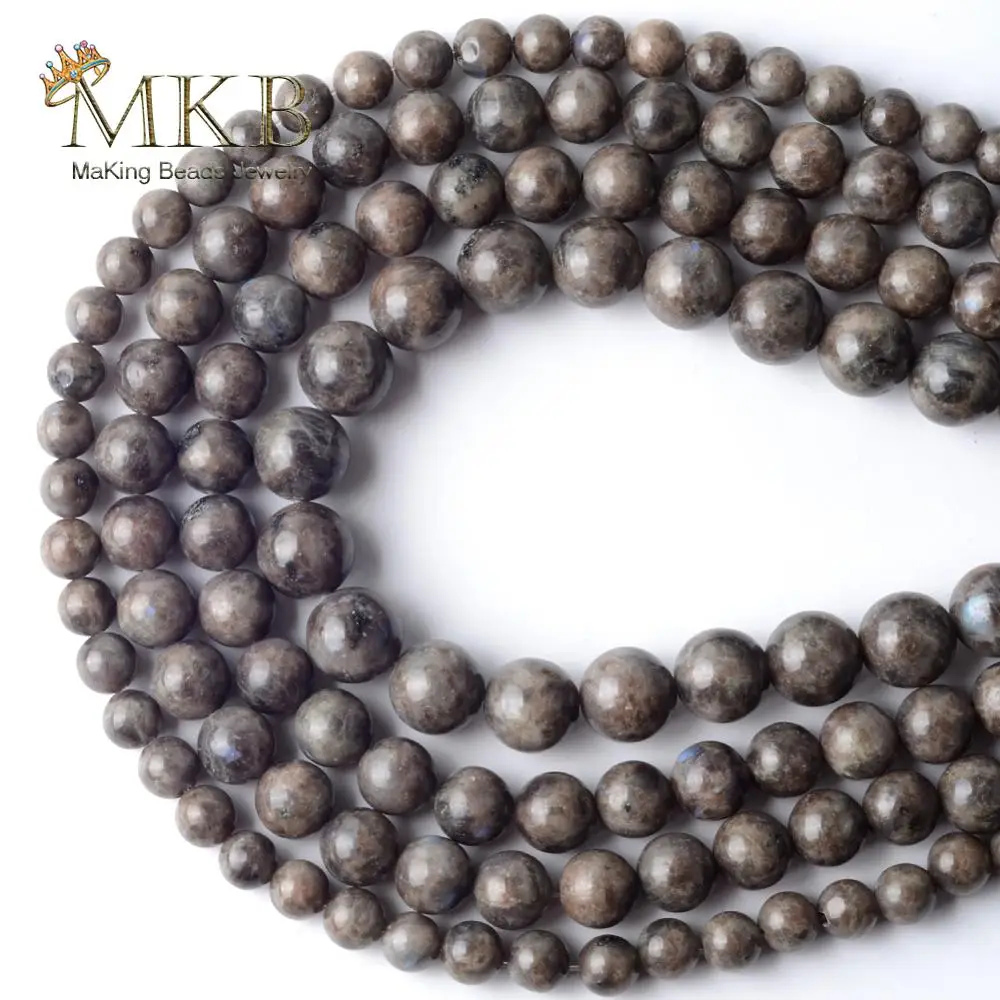 

Natural Coffee Labradorite Stone Round Beads For Jewelry Making Spacer Loose Beads 6/8/10/12mm Diy Bracelet Jewellery 15"