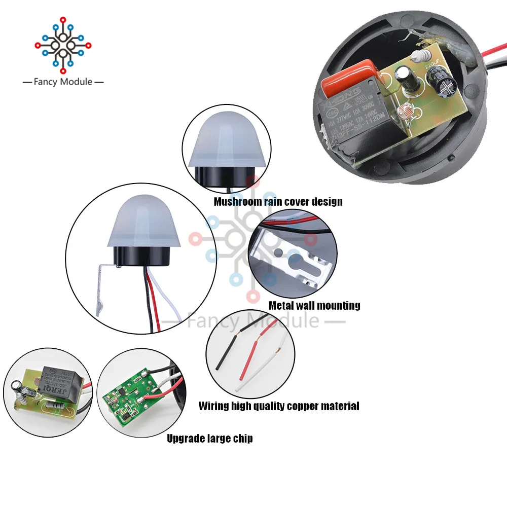 AS-20 DC 12V регулируемый водонепроницаемый переключатель управления светильник