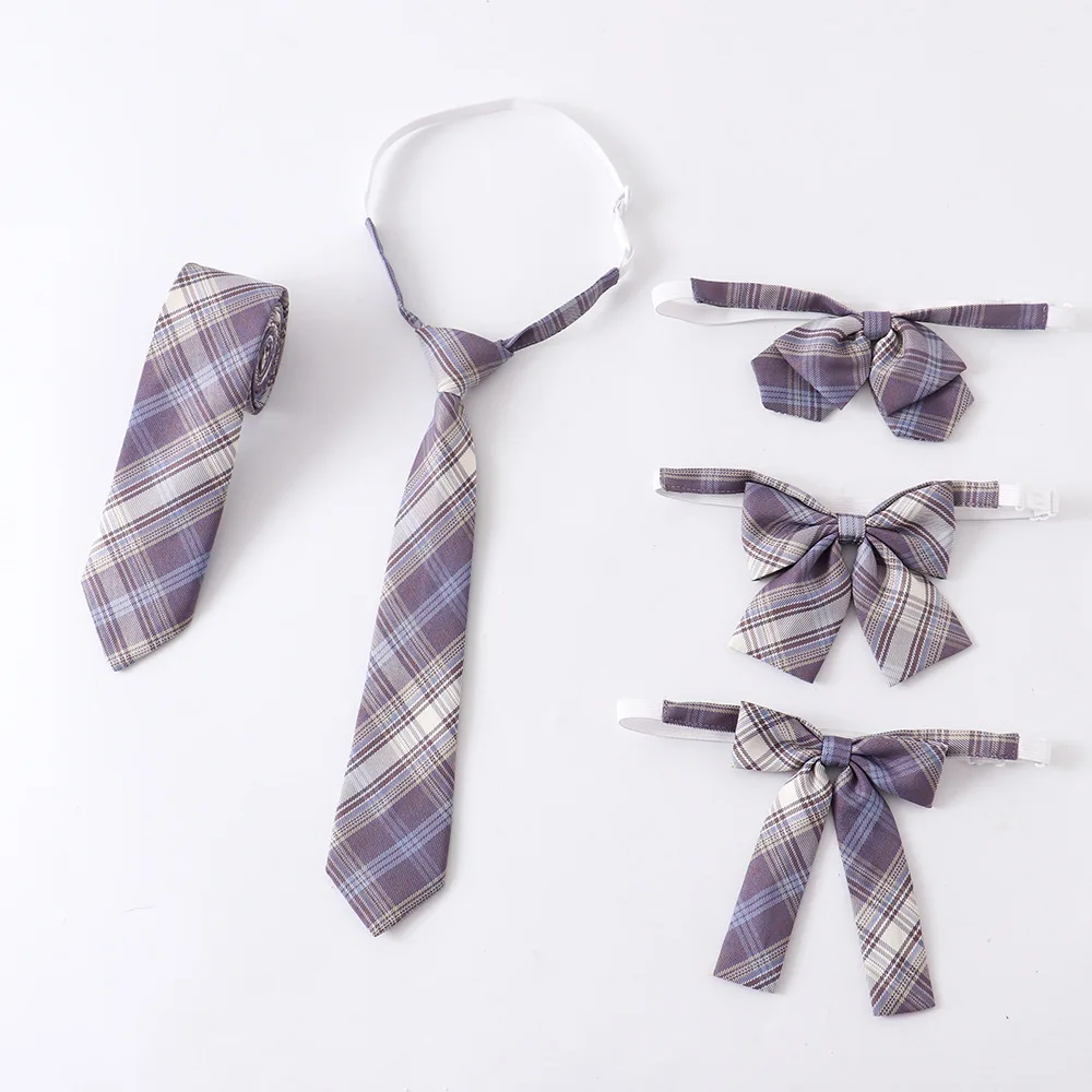 

Japanese School For Girls JK Uniform Bow Tie Butterfly Cravat lattice pattern School Sailor Suit Uniform Accessories Flowers Tie