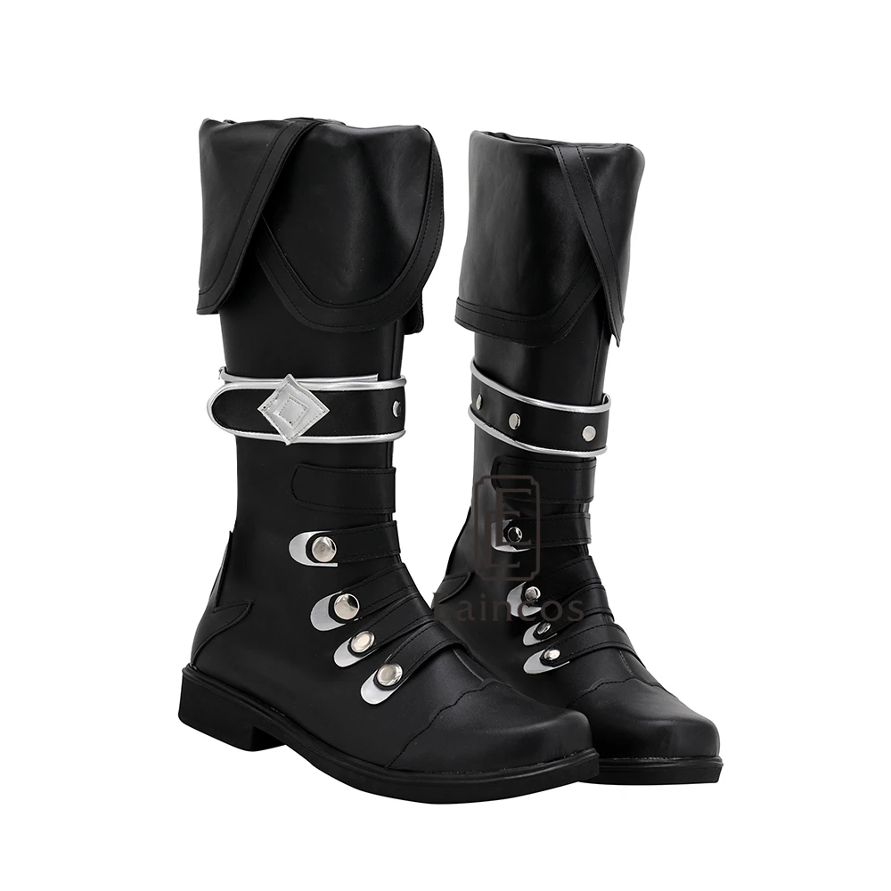 Game Genshin Impact Diluc Cosplay Shoes Black Boots Custom-made Costume Accessories |