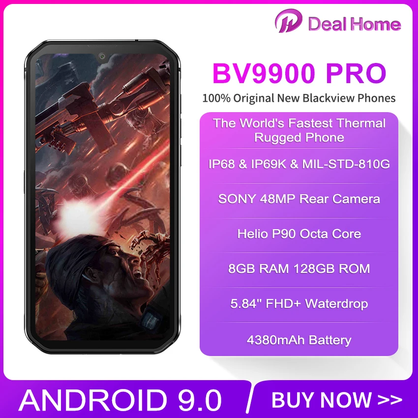Смартфон Blackview BV9900 Pro 8 ядер + 128 ГБ IP68 | Мобильные телефоны и аксессуары