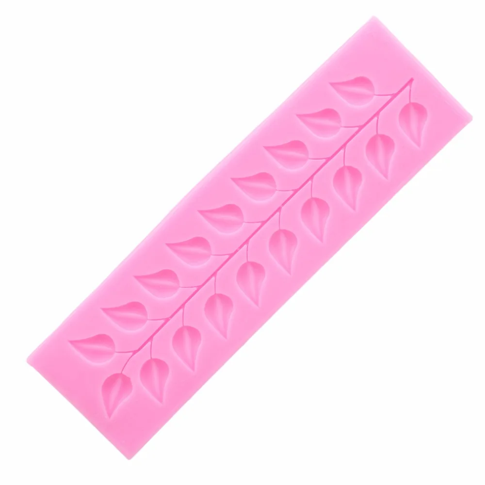 Длинные полосы кружева Дерево лист шоколадный свадебный торт украшения