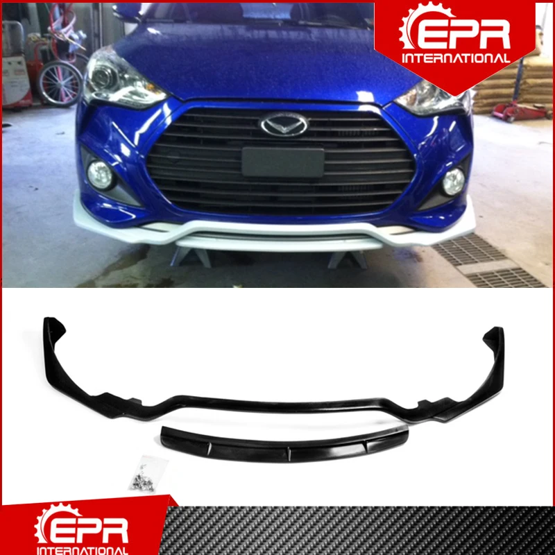 Для Veloster Turbo NEFD FRP Неокрашенная передняя губа 2 шт. тюнинг часть Tirm Racing для передний