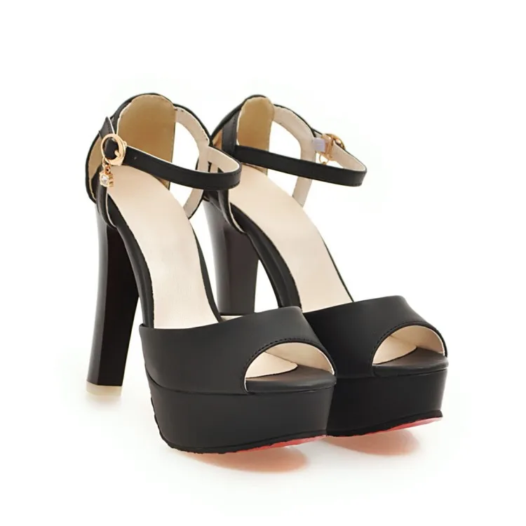 

Sales of new summer thick high-heeled fish mouth sandals with waterproof platform