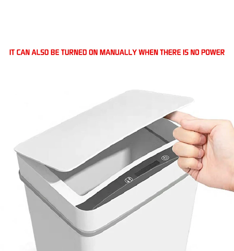 

15L Smart Trash Can Automatic Induction Clamshell Trash Classification Household Office Kitchen Toilet Dedicated Trash Can