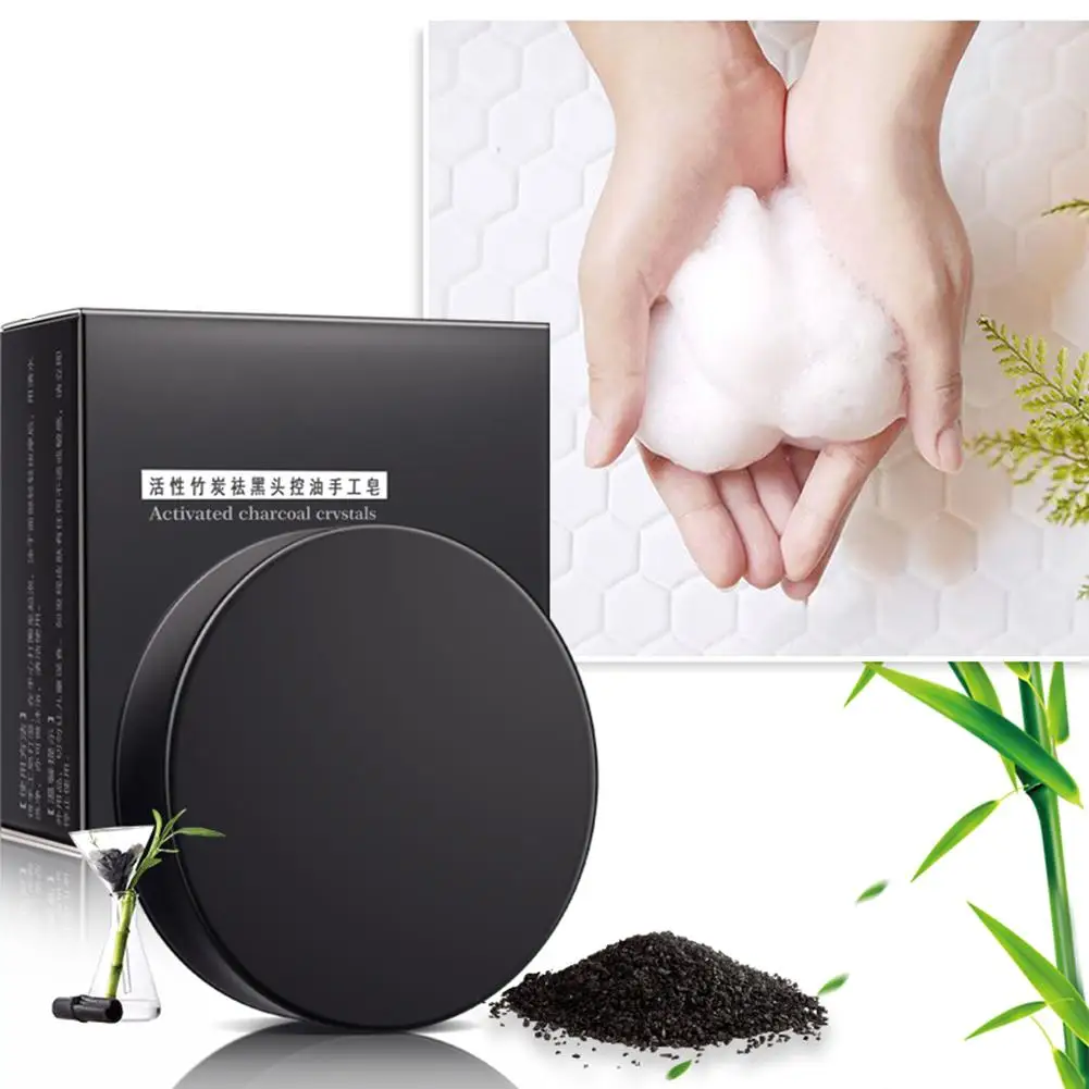 

Из Черного бамбукового угля мыло для глубокой очистки лица, отбеливание, Maquiagem ручной работы, уход за кожей, масло для удаления тела, красота