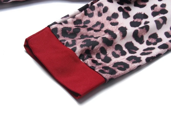 Осеннее платье с леопардовым принтом и ремнем хорошего качества|Женские платья| |