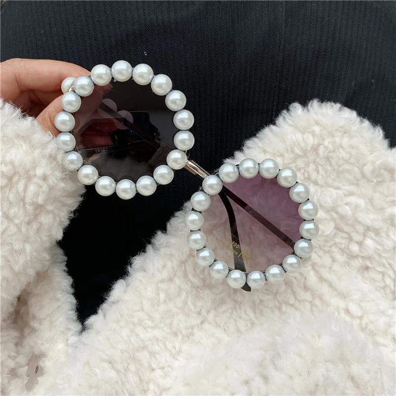 Ретро Круглые Солнцезащитные очки для женщин металлическая оправа Роскошный