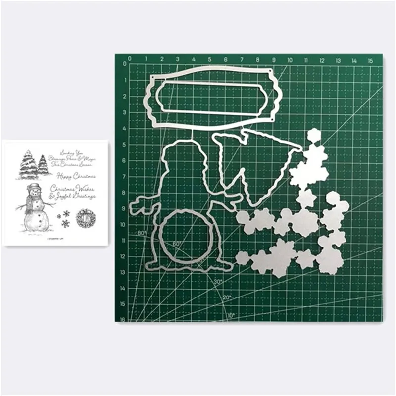 

Metal Cutting Dies And Stamps Stencils for DIY Scrapbook Album Paper Card Decorative Craft 2021 New Embossing Dies snowman