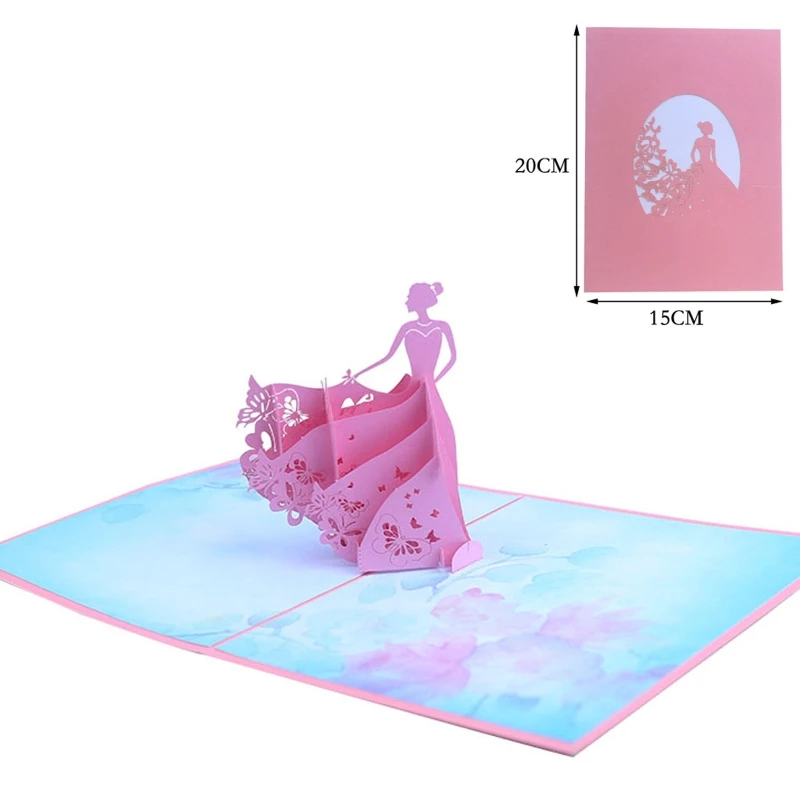 

Рождественские 3D поздравительные открытки приглашения с конвертом День рождения Рождество Декор подарок