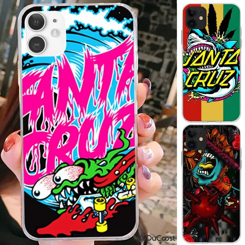 Riccu скейтборд Santa Cruz брендовый чехол для телефона iPhone 7 8 Plus X XS Max XR Coque iphone 5s SE 2020 6 6s
