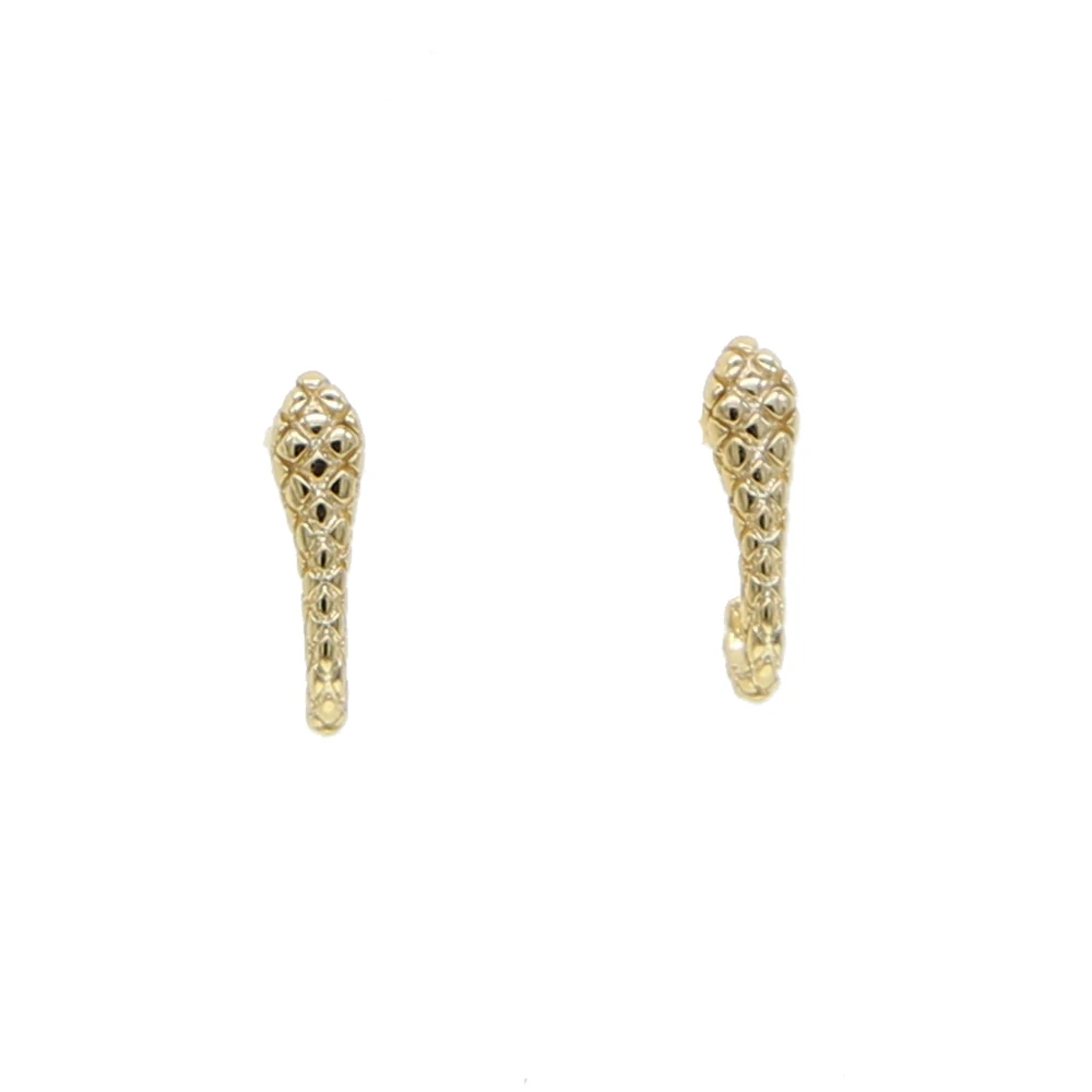 Gold color snake stunning fashion stud earring for women gold filled animal climber ear jewelry