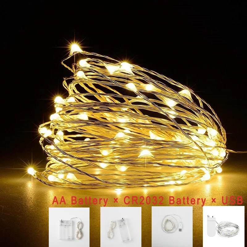 1 м 2 5 Батарея работает гирлянда огни Фея домашняя Рождественская Свадебная