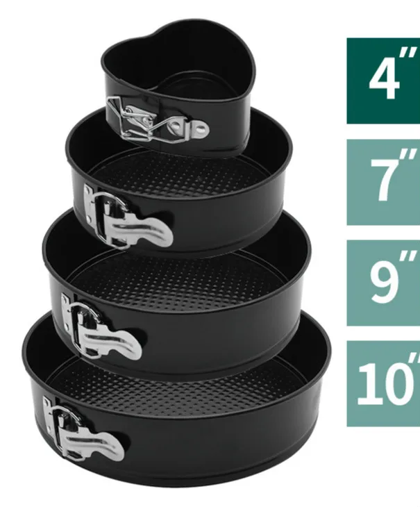 

4/7/9/10 Inch Removable Bottom Non-Stick Metal Bake Mould Cake Pan with Lock Bakeware Cakes Molds Baking Accessories