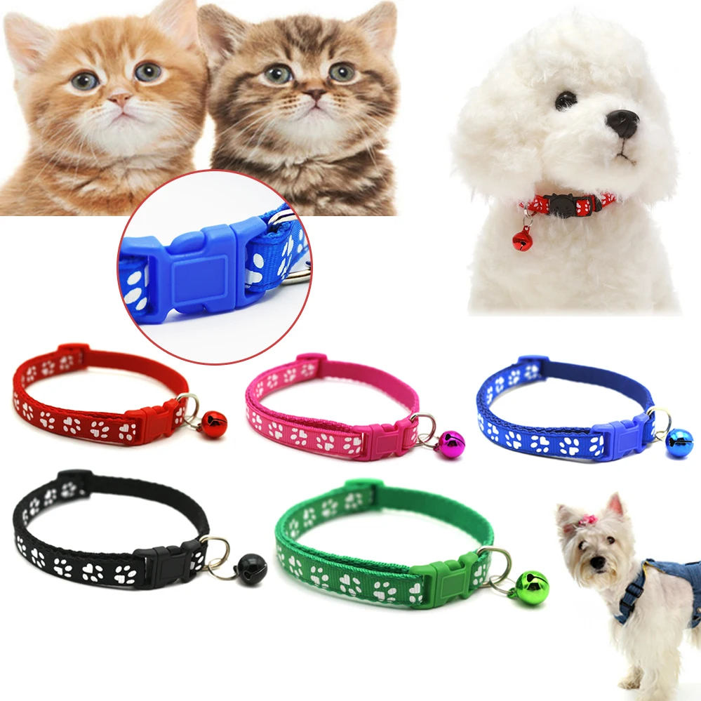 1 шт. милый ошейник для кошек Регулируемый питомцев с колокольчиком животных