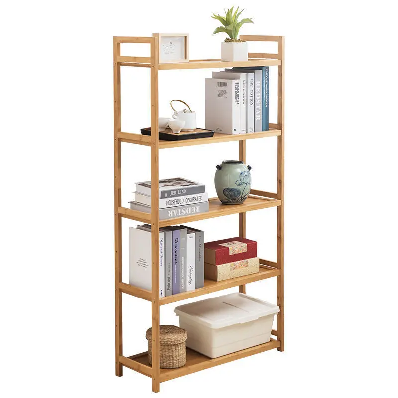 

Книжная полка, простой стеллаж, Многоэтажный напольный стеллаж из массива дерева для детской комнаты, стеллаж для хранения, книжный шкаф дл...