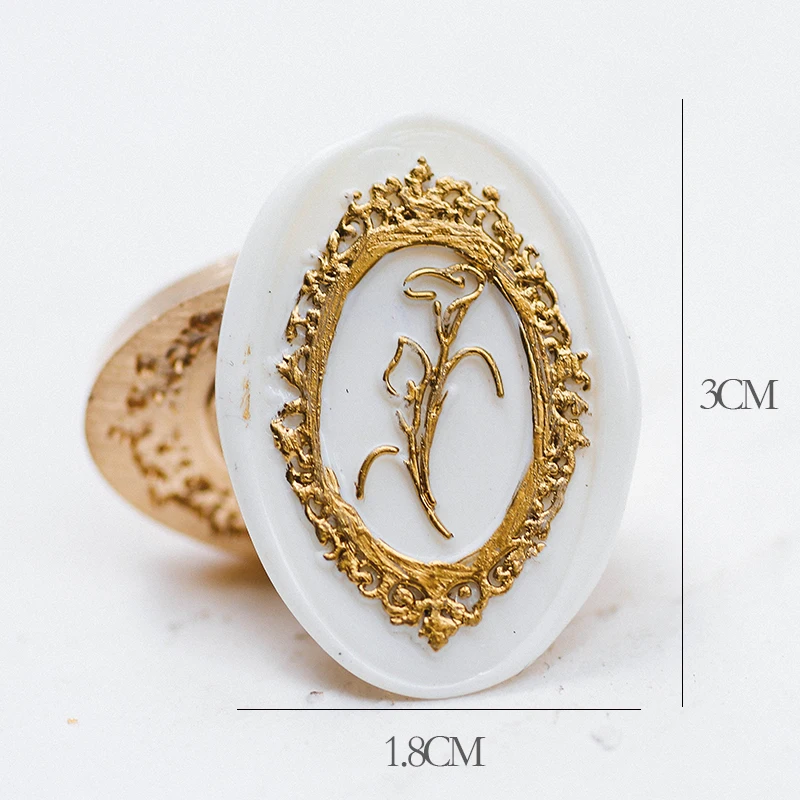 

Morning glory pattern Wax Seal Retro Diy Metal Card Making Wax art wedding decorative antique Seal Replace Copper Head