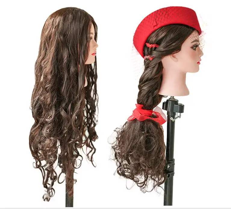 

100% Human Hair Mannequin Head Hairdressing Hair Training Head Mannequin Hair Natural Hairdresser Mannequin Head With Human Hair