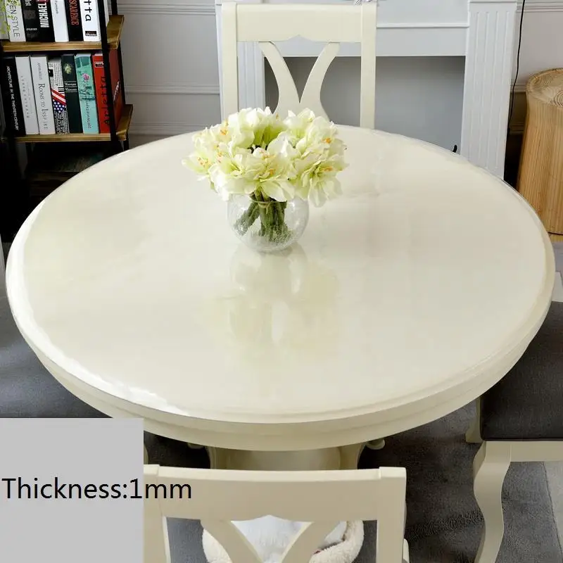 

Пластиковая Водонепроницаемая скатерть для столовой, круглая скатерть, скатерть из ПВХ, скатерть для стола