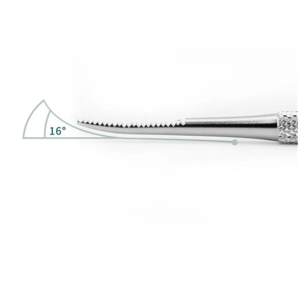 Двухсторонний Серебряный паз корректор пальцев ног толкатель для кутикулы