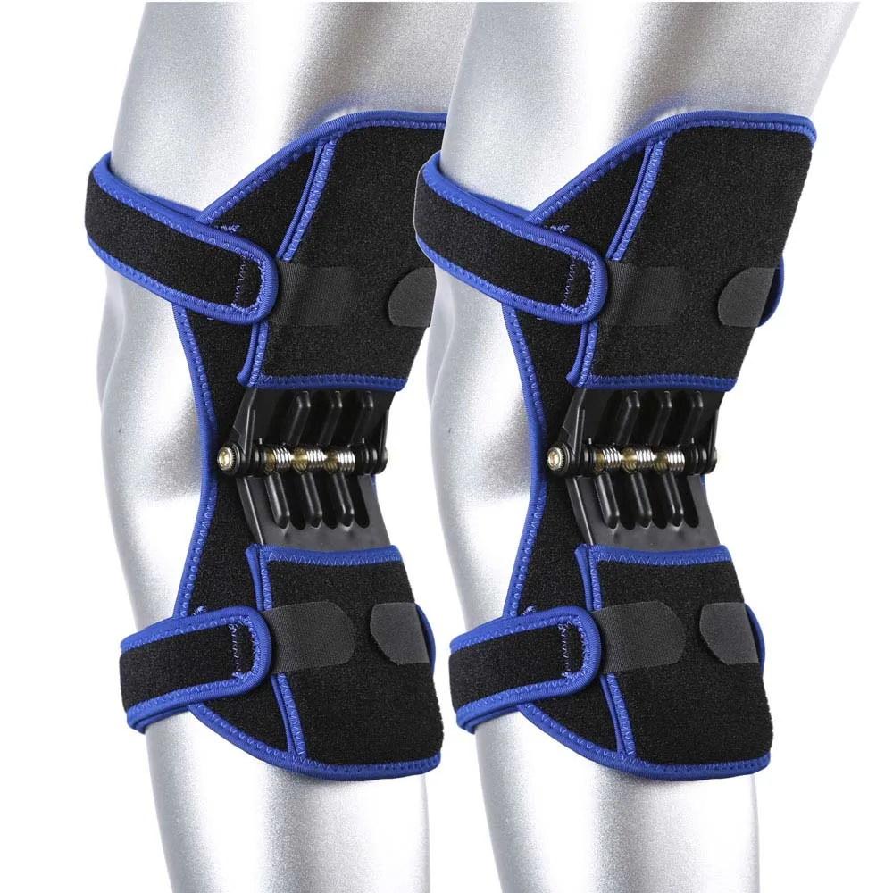 1 Pair Blue Наколенники с поддержкой суставов, дышащие Нескользящие Электрический подъемник, поддерживающие наколенники, мощный пружинный наколенник - Цвет: 1 Pair Blue
