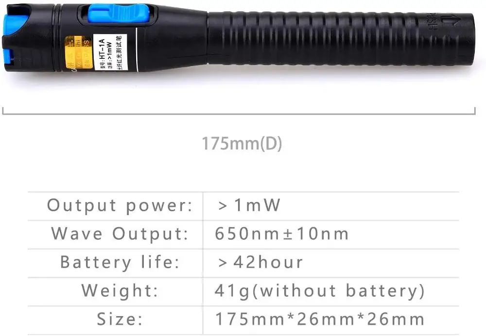 Fiber Tool Small Bag with Optical Power Fiber Meter and Plastic Visual Fault Locator with 2.5mm Universal Connector Fiber Optic