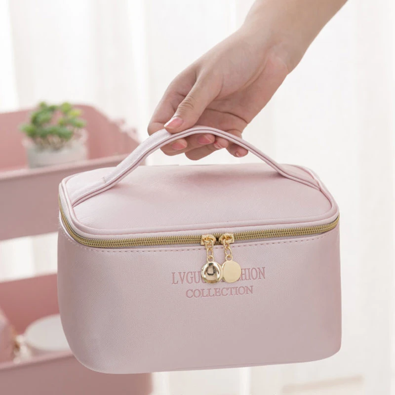 Женская дорожная винтажная косметичка с мягкой поверхностью чехол для