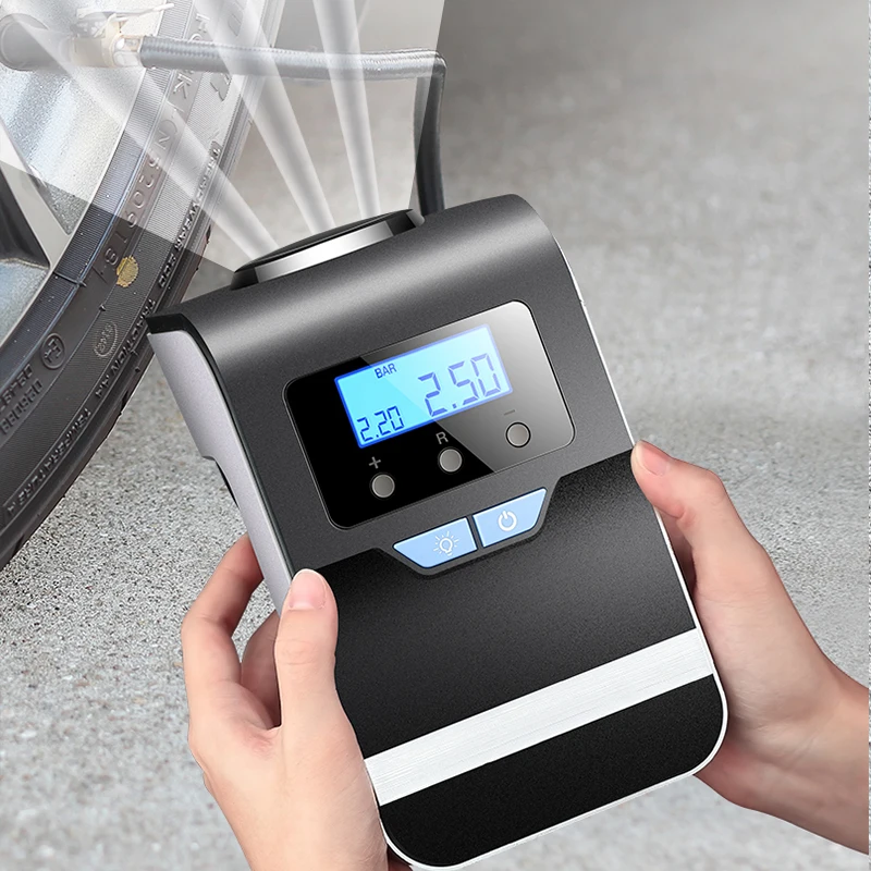 5 светодиодный светильник автомобильный воздушный компрессор цифровой насос для