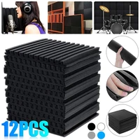 12pcs 250x250x25mm studio acoustic foam sound foam sound proofing protective sponge soundproof absorption treatment panel