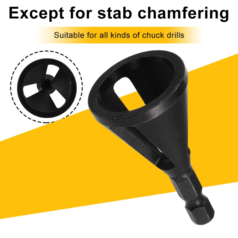 

Stainless Steel Hex Shank Drill Bit Tool Deburring External Chamfer Remove Burr Repairs Tools L23