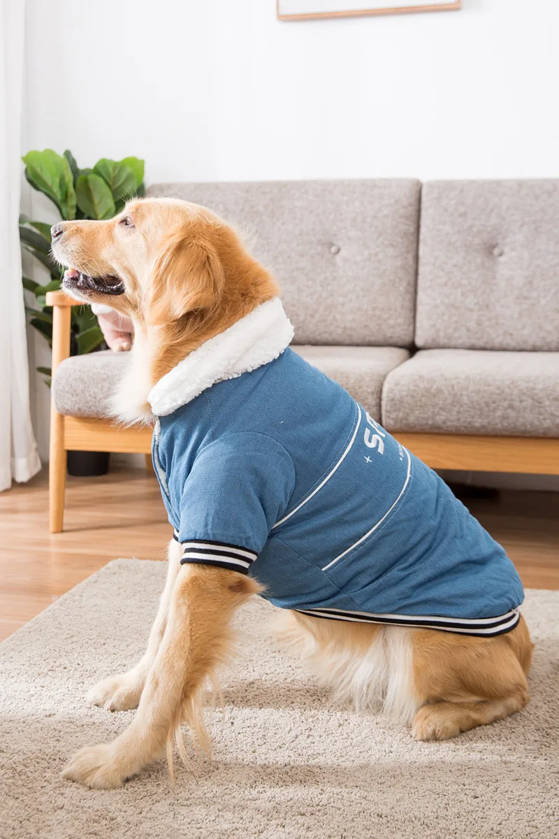 Hipidog Одежда для больших собак зимняя джинсовая куртка для собак Одежда для больших собак большая зимняя одежда
