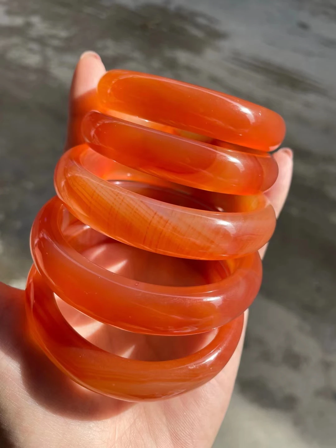 Новинка изысканный браслет из натурального оранжевого агата халцедона