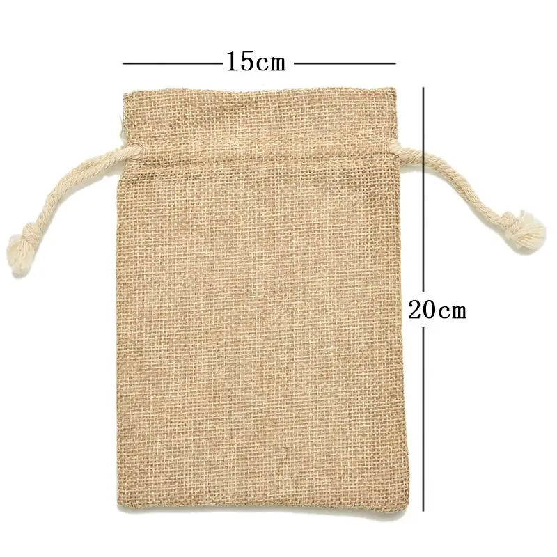 

Jute Bag Drawstring burlap bags Gift Candy Beads Bags for Handmade Soap Storage/ Wedding Decor
