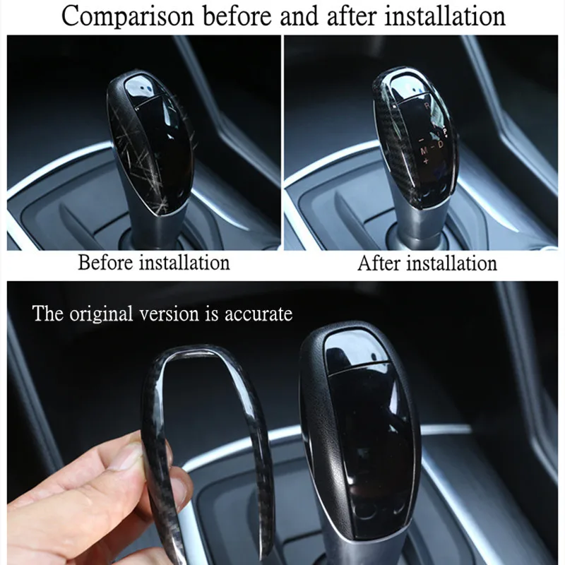 

Car Shifter Knob Head Frame Cover Suitable For Alpha Romeo Giulia Stelvio Gear Head Decorative Frame Carbon Fiber Interior
