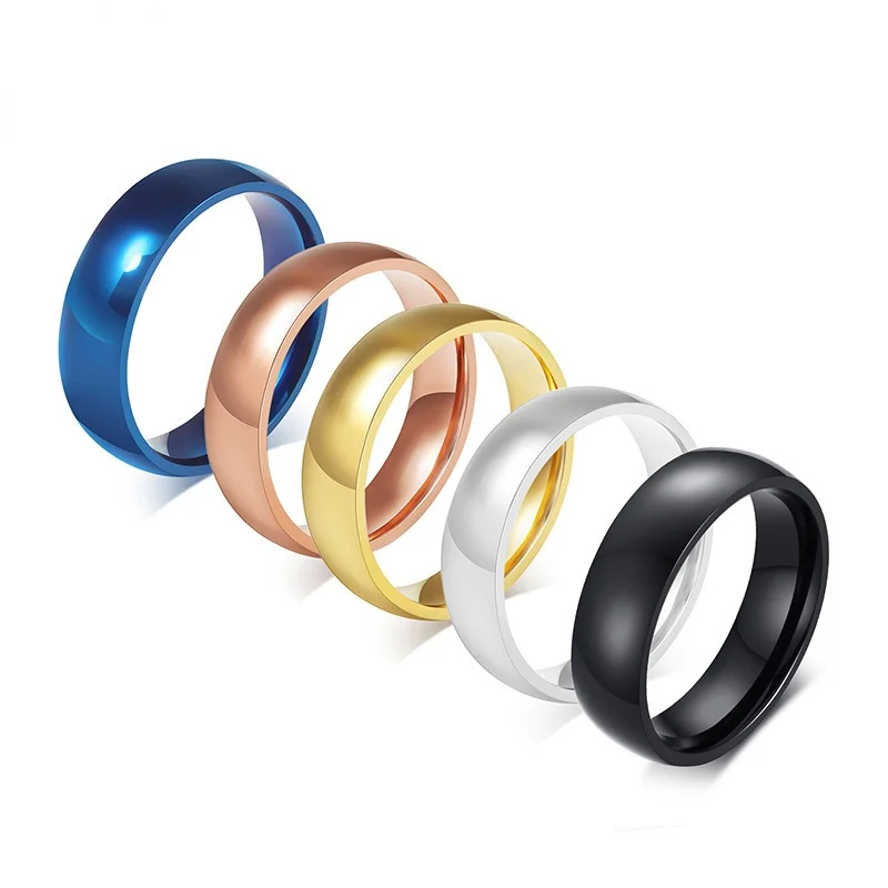 

GgDu Titanium Steel Plain Ring Simple Personality Men's Ring Glossy Female Jewelry Titanium Steel Bare Body Ring Jewelry