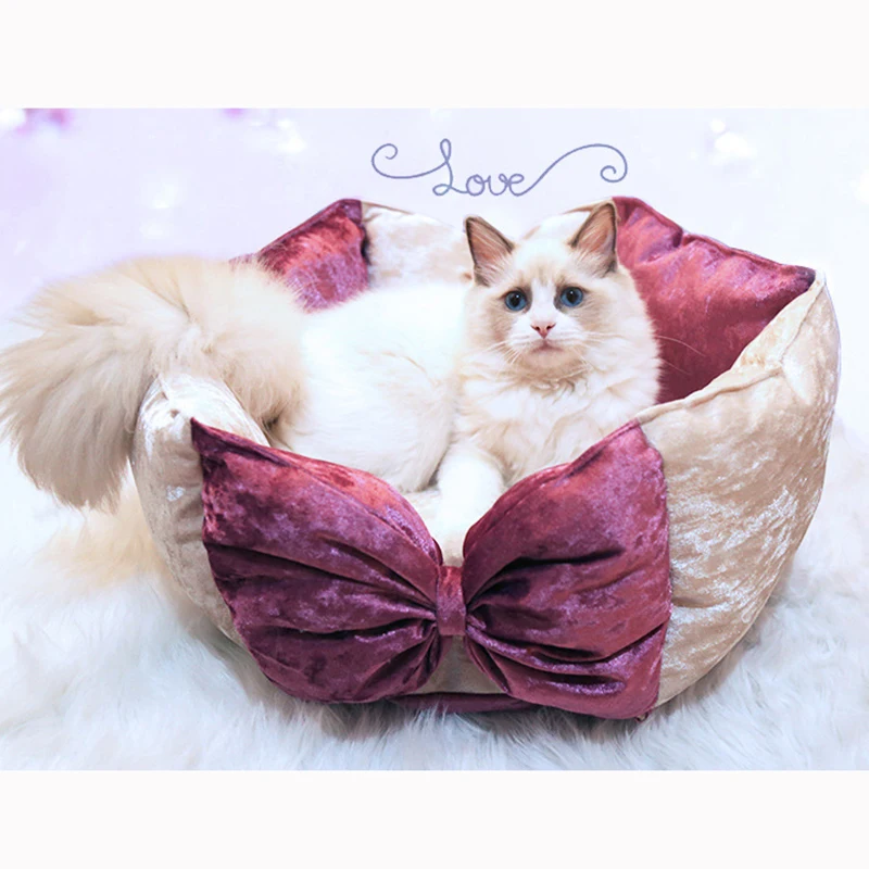 Галстук-бабочка для домашних питомцев мягкая бархатная подстилка маленьких и