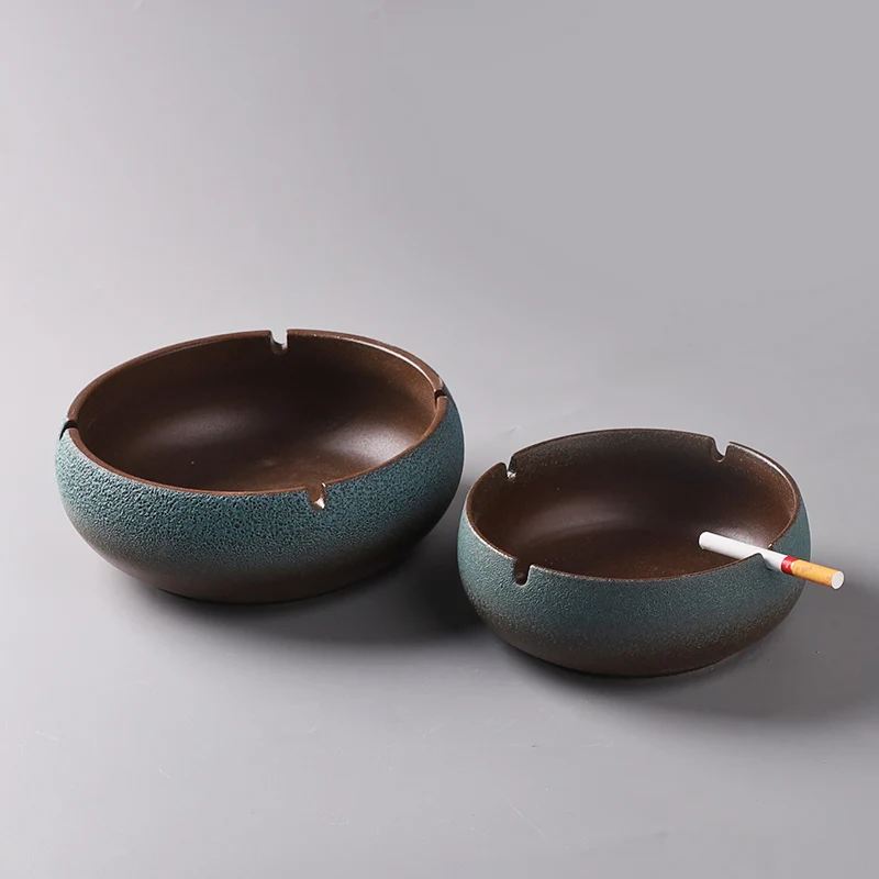 

Chinese Home Living Room Office Windproof Ashtray Retro Extra Large Ashtray Creative Personality Ceramic Ashtray