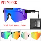 Солнцезащитные очки Pit viper, зеркальные зеленые линзы, поляризационные мужские спортивные очки, оправа tr90, защита uv400, с чехлом