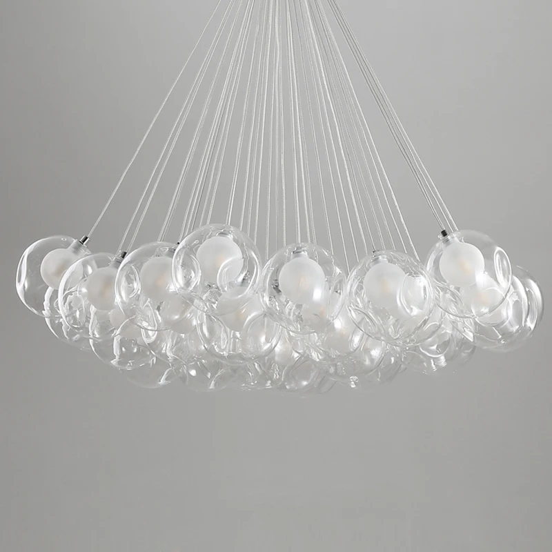 

UMEILUCE Led Pendant Light G4 Led Bulbs included Glass Ball Hanging suspension Lamp Ceiling Fixture for Kitchen Living Bedroom