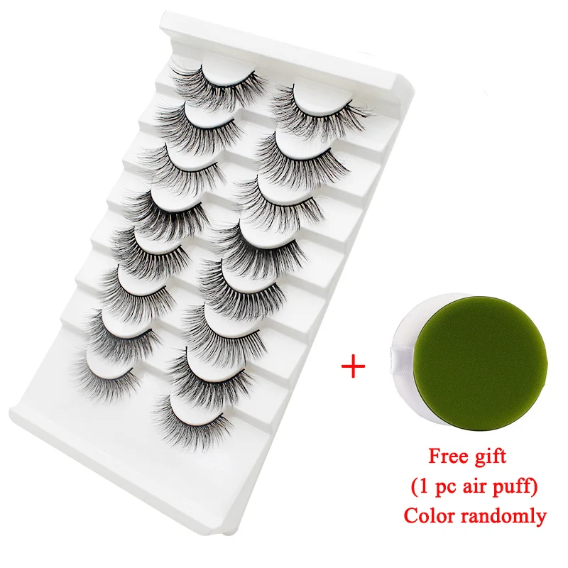 

8 пар Накладные ресницы макияж глаз Косметика норковые ресницы от производителя оптовая продажа естественный вид/толстый/Крест/длинный/пуш...