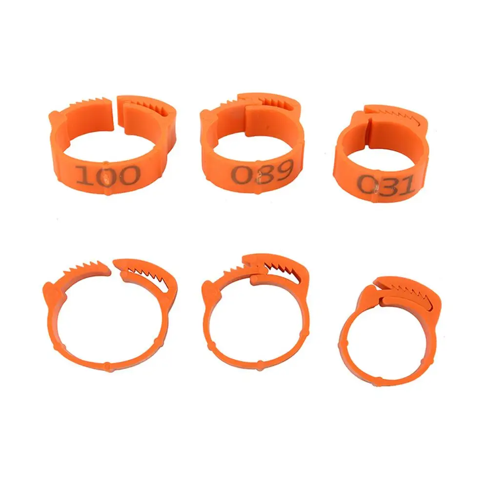 

Adjustable Chicken Foot Rings Inside Diameter Size 2~2.4cm 6 Color Optional Farm Poultry Flexible Retractable Foot Rings 100Pcs
