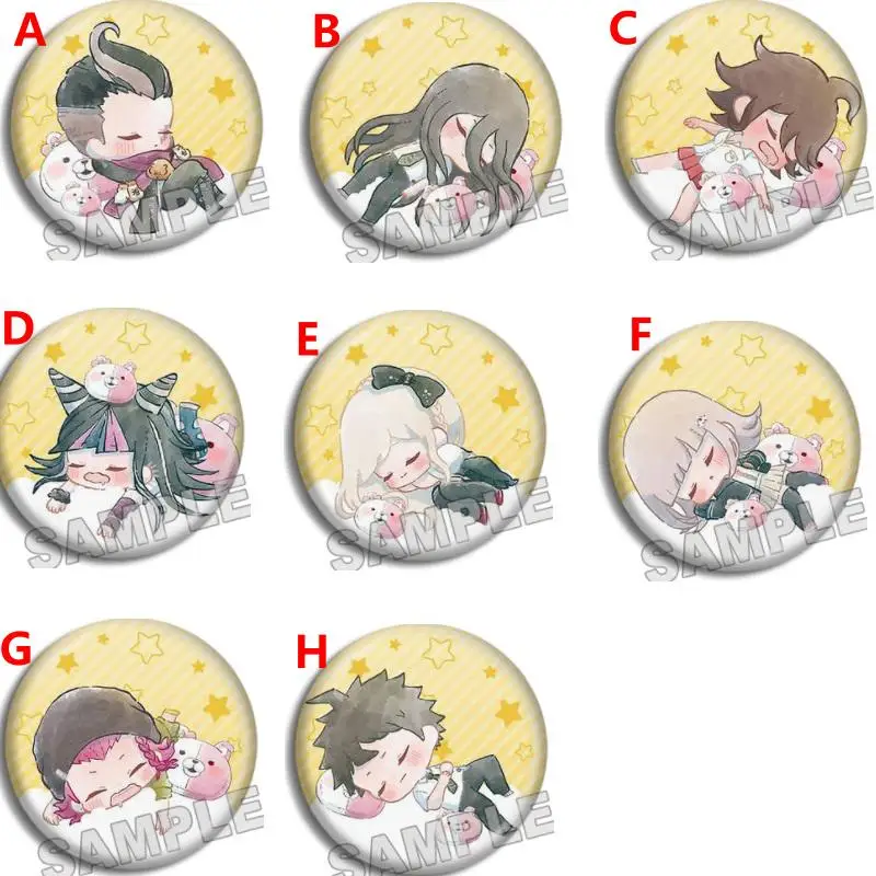 

8pcs Anime Badge Danganronpa komaeda nagito Hinata Hajime Pin Brooch Button