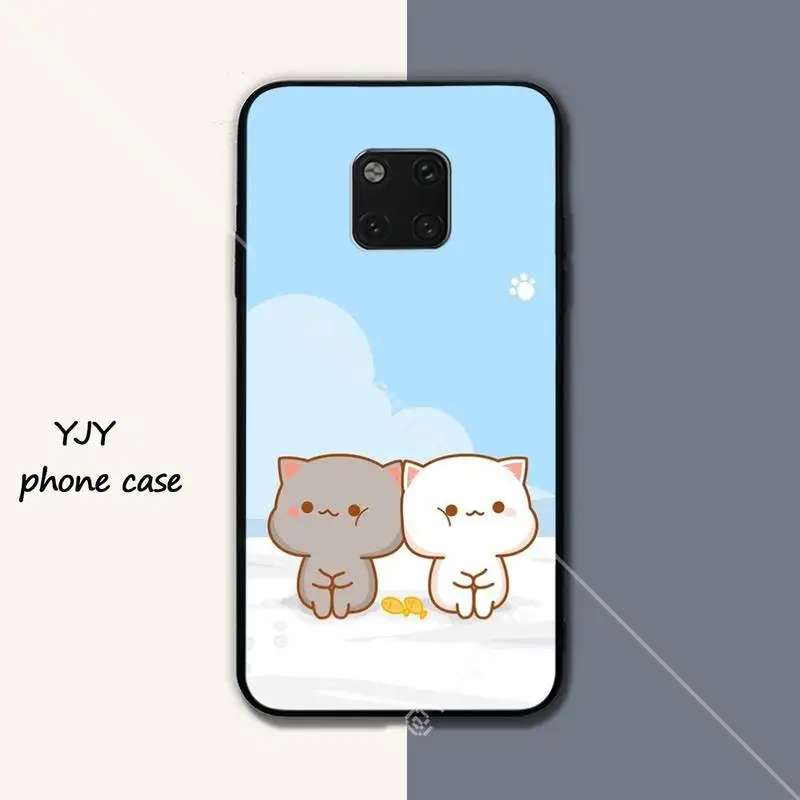 Yinuoda персиковый Кот черный мягкий чехол для телефона Huawei mate 9 10 20 30 lite pro 20X |