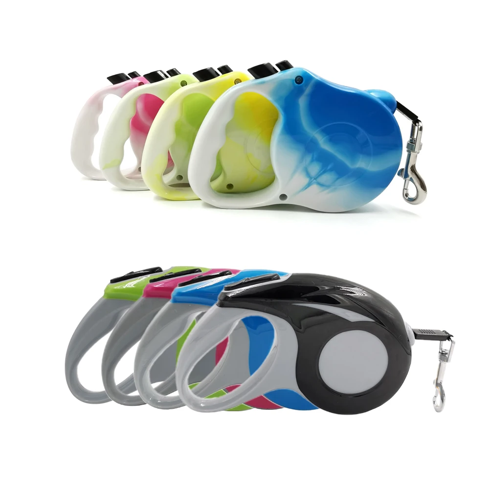 3/5M Retractable ABS Pet Dog Leash Plastic Leads Outdoor Anti-slip Rgonomic Handle Collars And Harnesses | Дом и сад