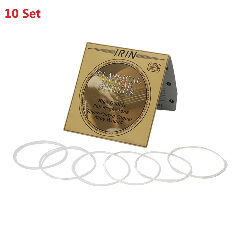 

10 Set IRIN C660 Acoustic Classical Guitar Strings Nylon Silver Plated Copper Alloy Wound