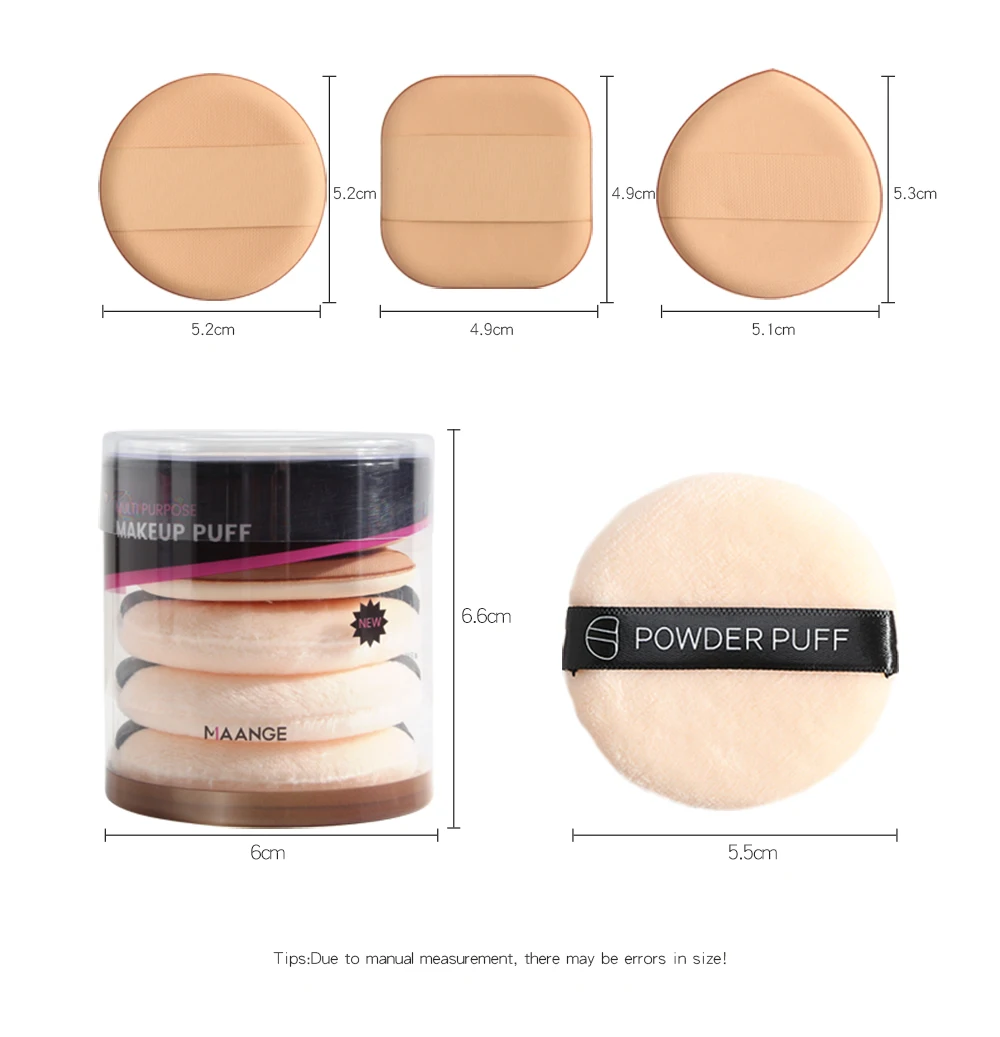 

MAANGE New Arrivals 6Pcs Women Beauty Facial Face Body Powder Puff Cosmetic Beauty Makeup Foundation Soft Sponge Girl Lady Gift